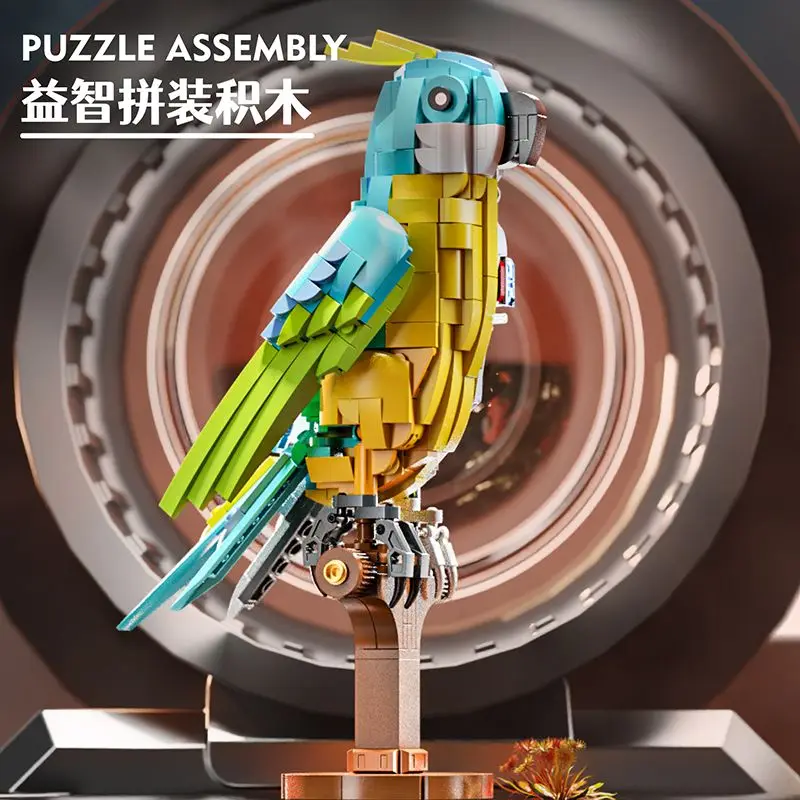 

Mee & Blocks 13052 Creative Exotic Parrot Building Blocks Toy Gift Ornament