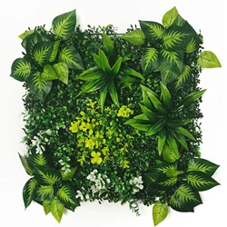 Artificial Plant Wall landscape Wall Decor Panel Lawn Grass Green 50*50CM Home Indoor Decoration Grass Green
