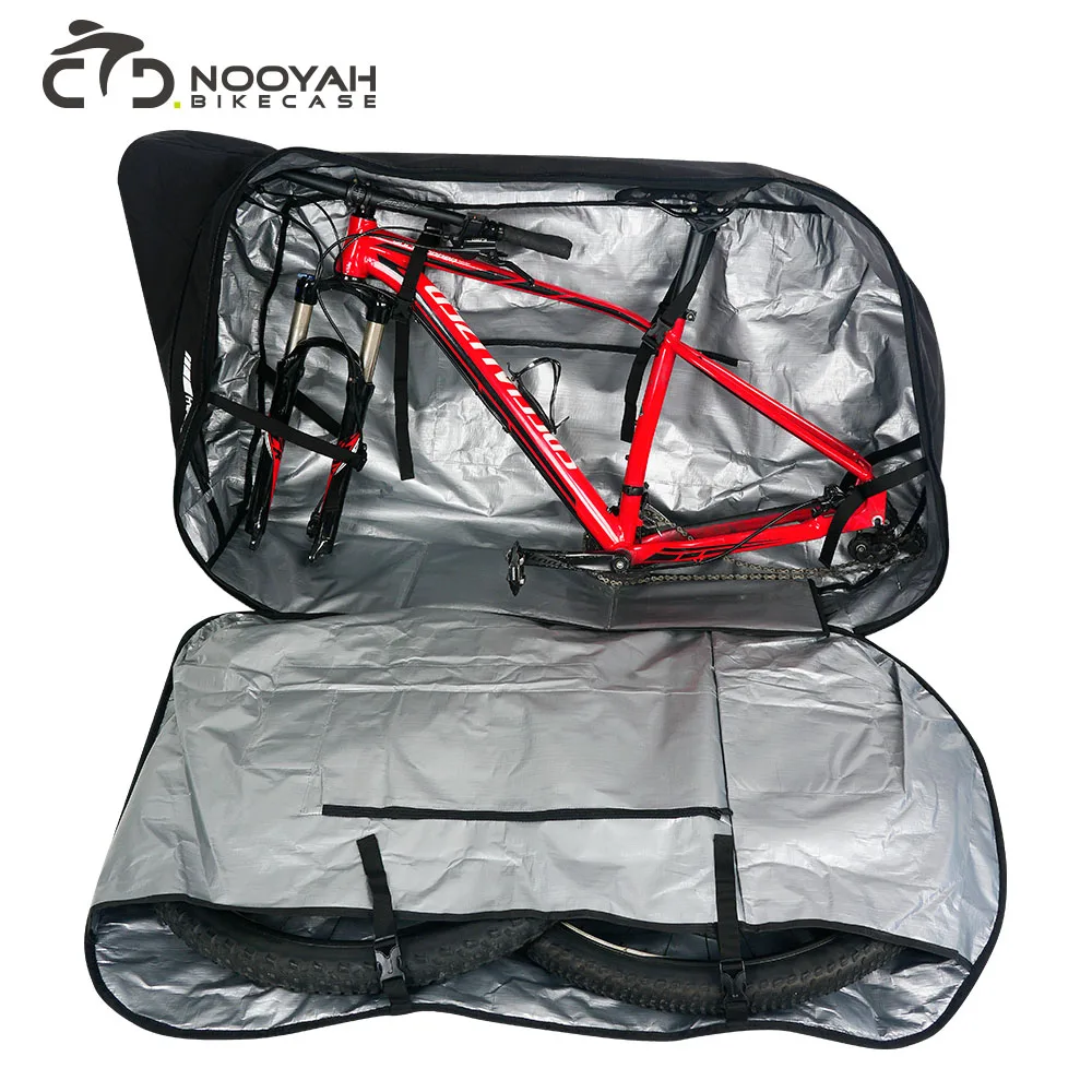 NOOYAH Bicycle Transport Bag Bike Travel Bag MTB Road Bike Protective Case 3 Layer Fabric Thickening Cycling 2 in 1 Foldable Bag