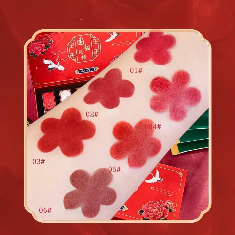 Moisturizing Chinese Style Carved Lipstick Set Forbidden City Christmas Gift Box Show Whiteness New Year Makeup Cosmetic