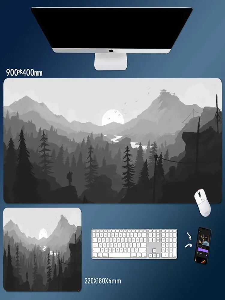 

Deep forest firewatch Laptop Gamer Mousepad Gaming Mouse Pad Large rug Locking Edge Keyboard HYB XXC Desk Mat for CSGO LOL DOTA