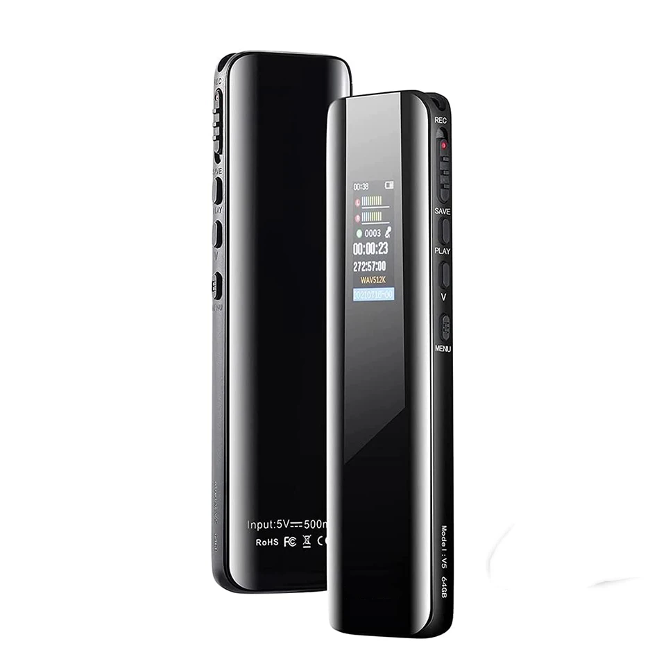 Vandlion V95 Digital Voice Recorder 1536kbps Multifunction One Key Recording Audio Long Standby MIC MP3 Player with Screen