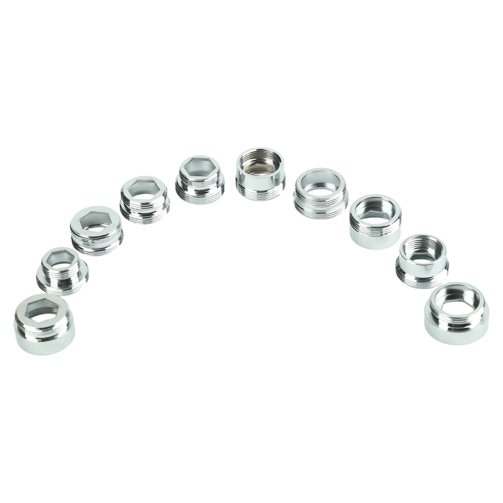 Faucet Adapter Set 10 Pieces Stainless Steel for Connecting Garden Hoses to For Kitchen Faucets Easy Installation