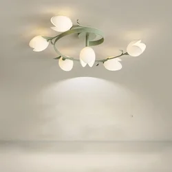 Rose Ceiling Lamps Modern Ins Warm Romantic Creative Led Lighting for Bedroom Study Living Room Luminaire Home Decor Decorative