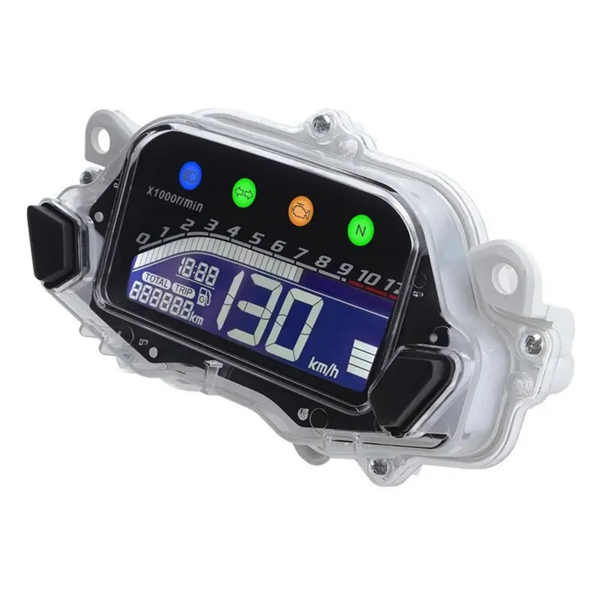 

look-Motorcycle Speedometer Digital Display Multi-Function LCD Instrument Panel for CG160
