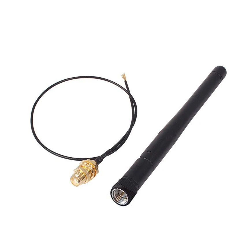 1Pcs 2.4G WiFi Antenna 3dBi Foldable antena 2.4GHz SMA Male for Wireless Router + PCI U.FL IPX to SMA Female 1.13 Pigtail Cable