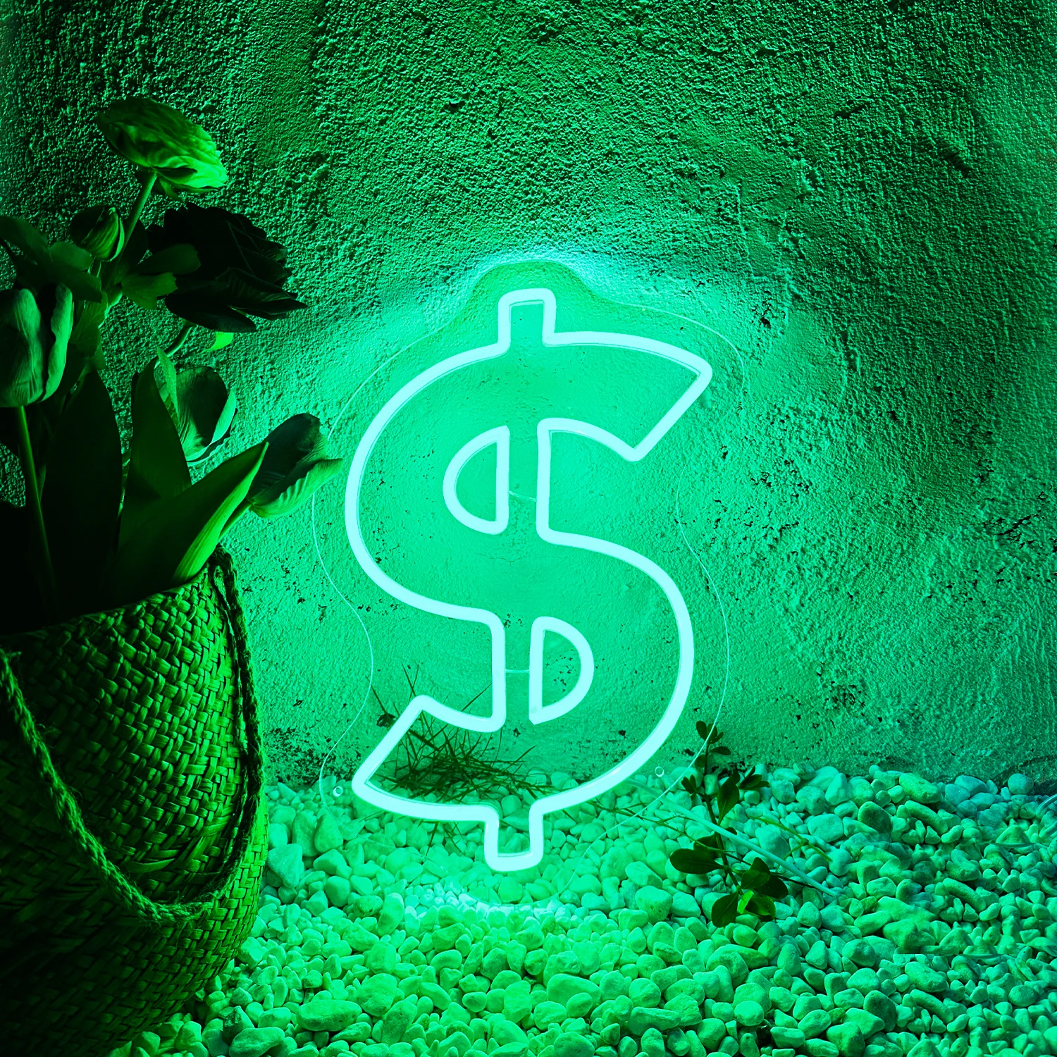 Dollar Neon Sign Entrepreneur Incentive Room Party Shop Bar Studio Gamers room art wall decoration birthday present LED Lights