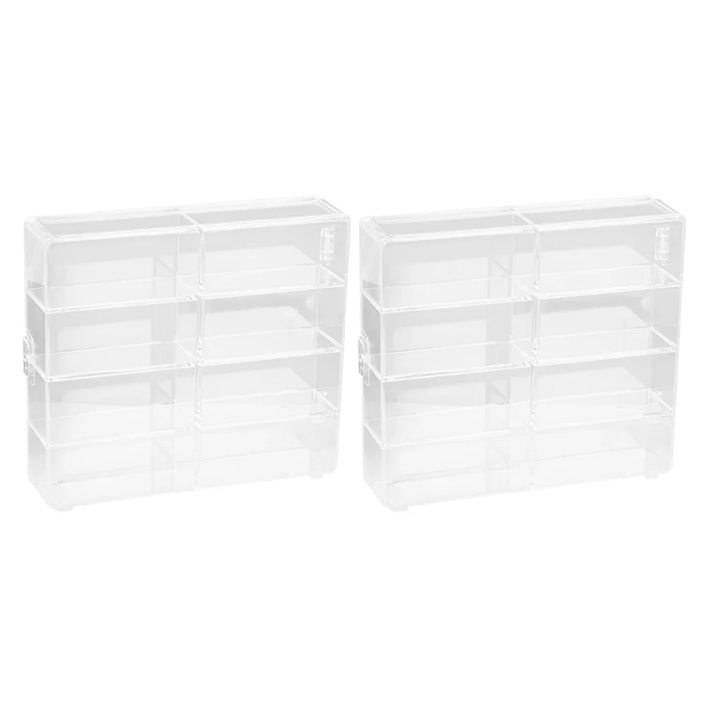 Storage Box Display Stand Glass Showcase Base Acrylic Jewelry Console Riser Countertop Museum Model Floor Cars