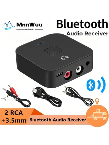 NFC Bluetooth 5.0 오디오 수신기 자동차 앰프 스피커 헤드셋 용 3.5mm AUX R/L RCA 스테레오 무선 Bluetooth 오디오 어댑터