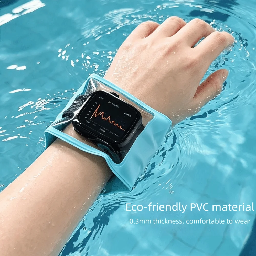 Touch Screen Smartwatch Waterproof Case IPX8 Waterproof Portable Underwater Watch Protective Cover Leakproof Adjustable