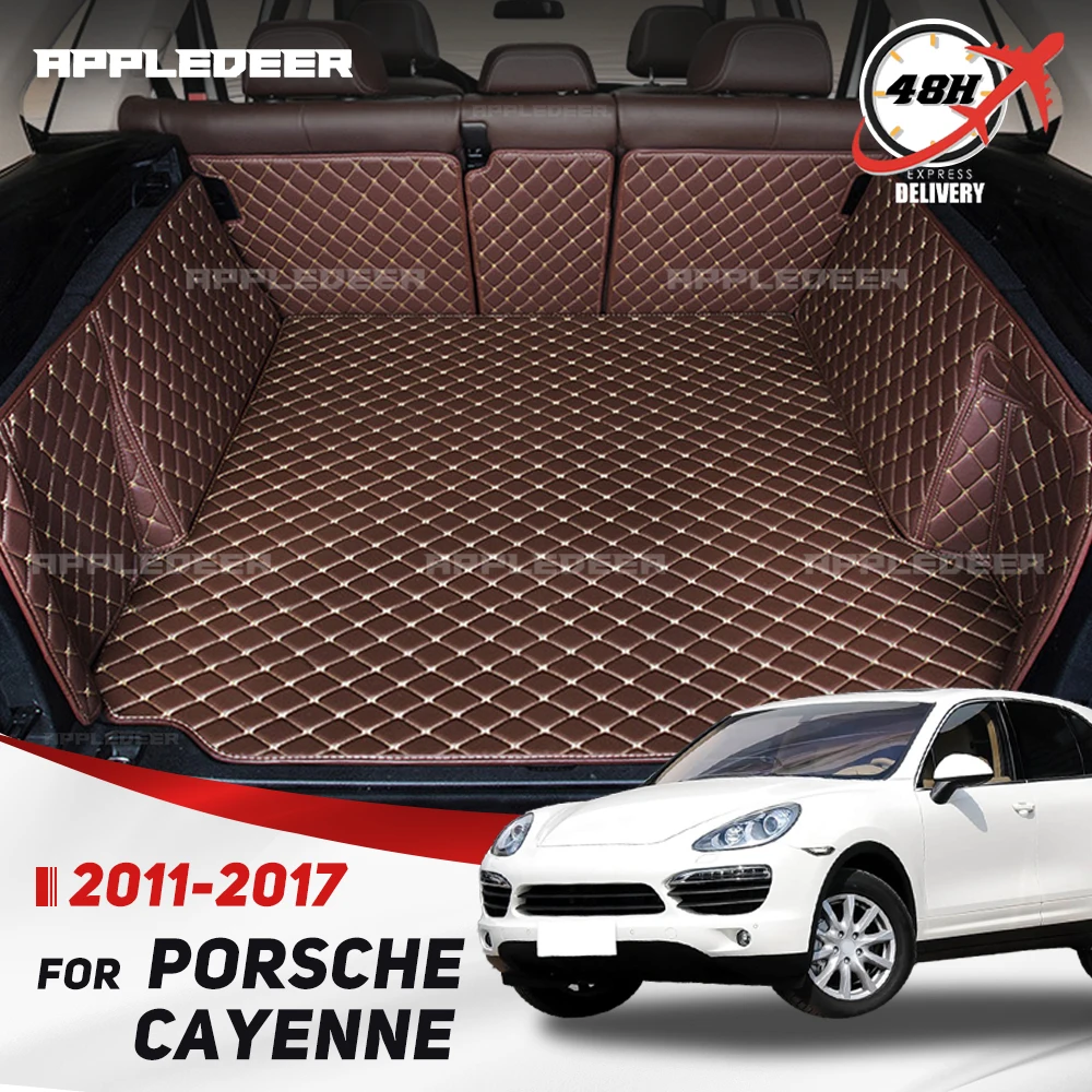 

Для Porsche Cayenne 2011-2017 (2016, 2015, 2014) — Автомобильный коврик в багажник с полным покрытием, защита от грязи, вкладыш для багажного отсека, аксессуары для интерьера