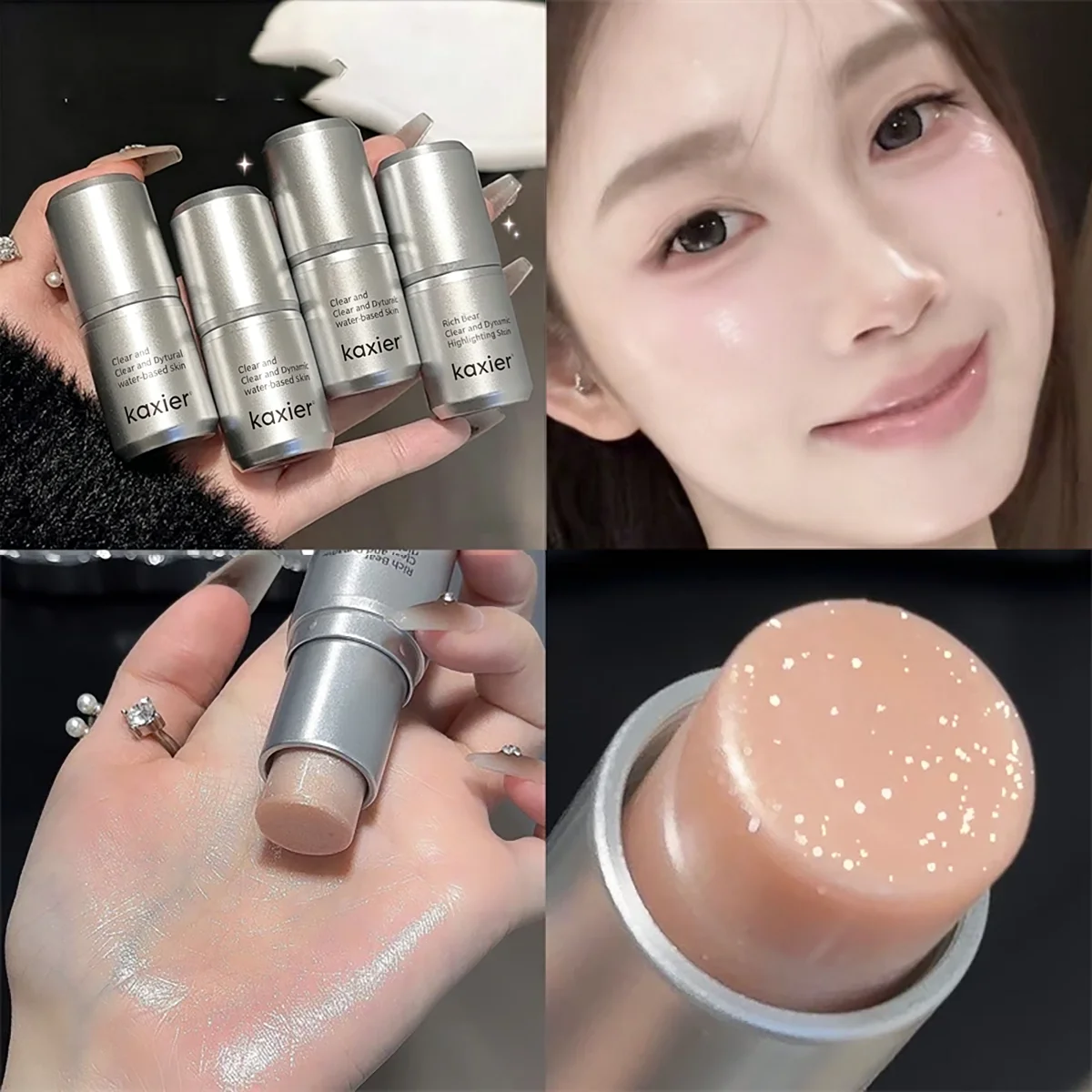 High Gloss Stick Highlighter Blush Water Light Shimmer Waterproof Face Contour Illuminator Brighten Contouring Rouge