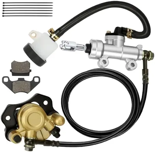 

Главный тормозной цилиндр KT196 для картинга с гидравлическим шлангом 69 дюймов для 196cc GK200 – Полный комплект для замены суппорта