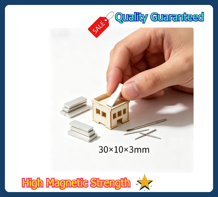 30x10x3mm Powerful NdFeB Rectangular Block Magnet N35 Super Strong Neodymium Magnet For DIY Handmade Home Decor Crafts