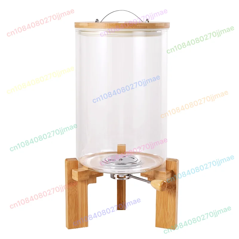 

1pcs Kitchen Storage 7.5L Rice Dispenser Grain Container Flour Cereal Storage Dry Food Glass Bottle With Valve