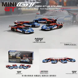 MINI GT 1:64 MGTS0001 Ford GT LM GTE PRO 2016 24 Hrs Le Mans Chip Ganassi Team 276 278 279 Die-cast alloy car model collection