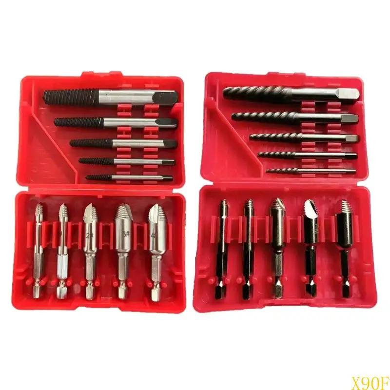 

X90f Vint Extractor Металлический бурильный набор поврежденный винтовой экстрактор избыточный избыток
