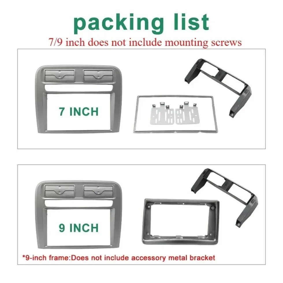 7/9 بوصة مزدوجة 2 الدين راديو السيارة اللفافة صالح لشركة فيات جراند بونتو 2005-2009 داش تصاعد إطار الكسوة تركيب طقم ستيريو