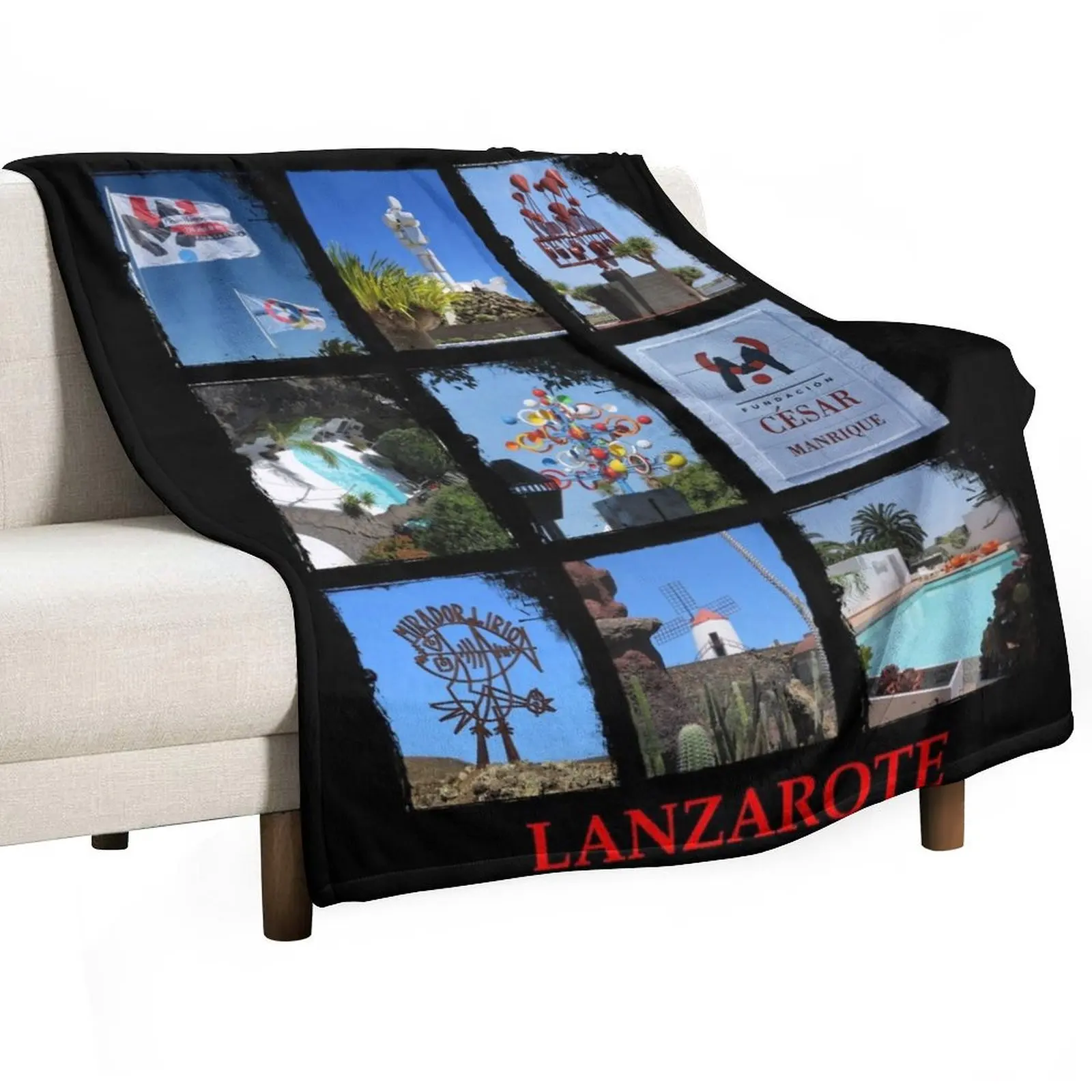 Cesar Manrique - Images on Lanzarote montage Throw Blanket heavy to sleep decorative Flannels Cute Blankets