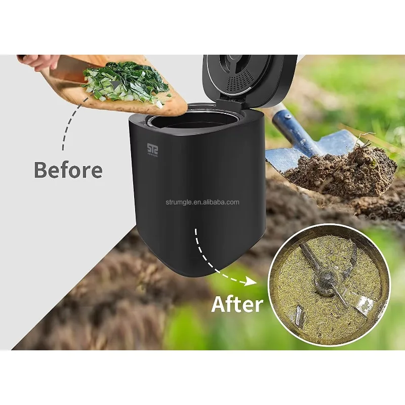Non Odor Electric Continuous Automatic Household Kitchen Food Waste Disposer LED Display AUTO Weight Function UK Compatibility