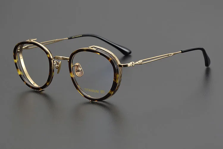 Titan Schildkröte Lesebrille Männlich Handgemachte Schmale Brillen Rahmen Anti Blaues Licht Gläser +1,0 1,5 1,75 2,0 – Detail 36