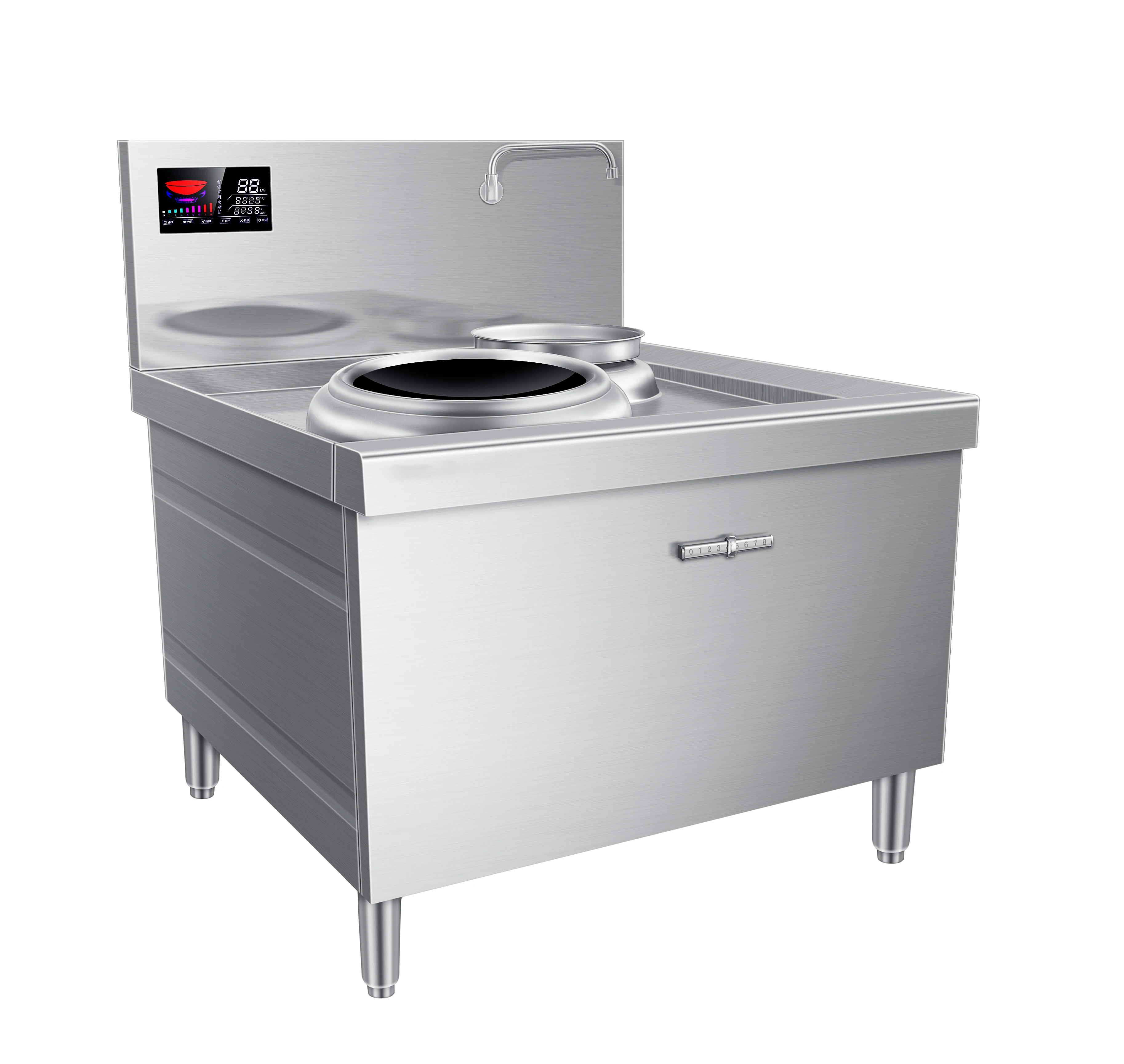 الموقد التعريفي الهجين اثنين الموقد مقعر طباخ كهربائي التعريفي موقد التجاري عالية الطاقة التعريفي طباخ