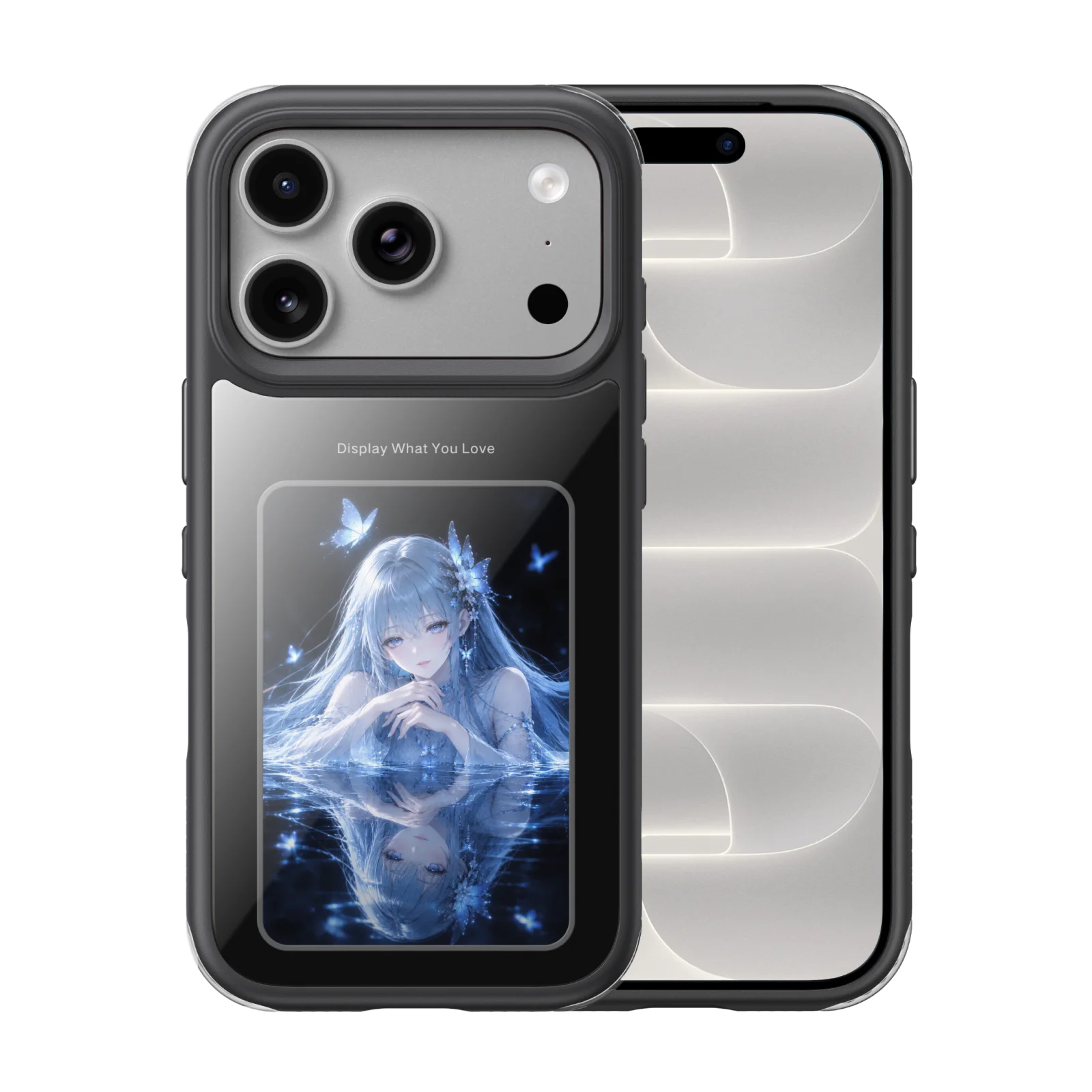 [Goes on sale October 17] UGREEN E-ink Screen Case for iPhone 18 17 Pro Max NFC DIY 6-color Military Protection Slim Case Black