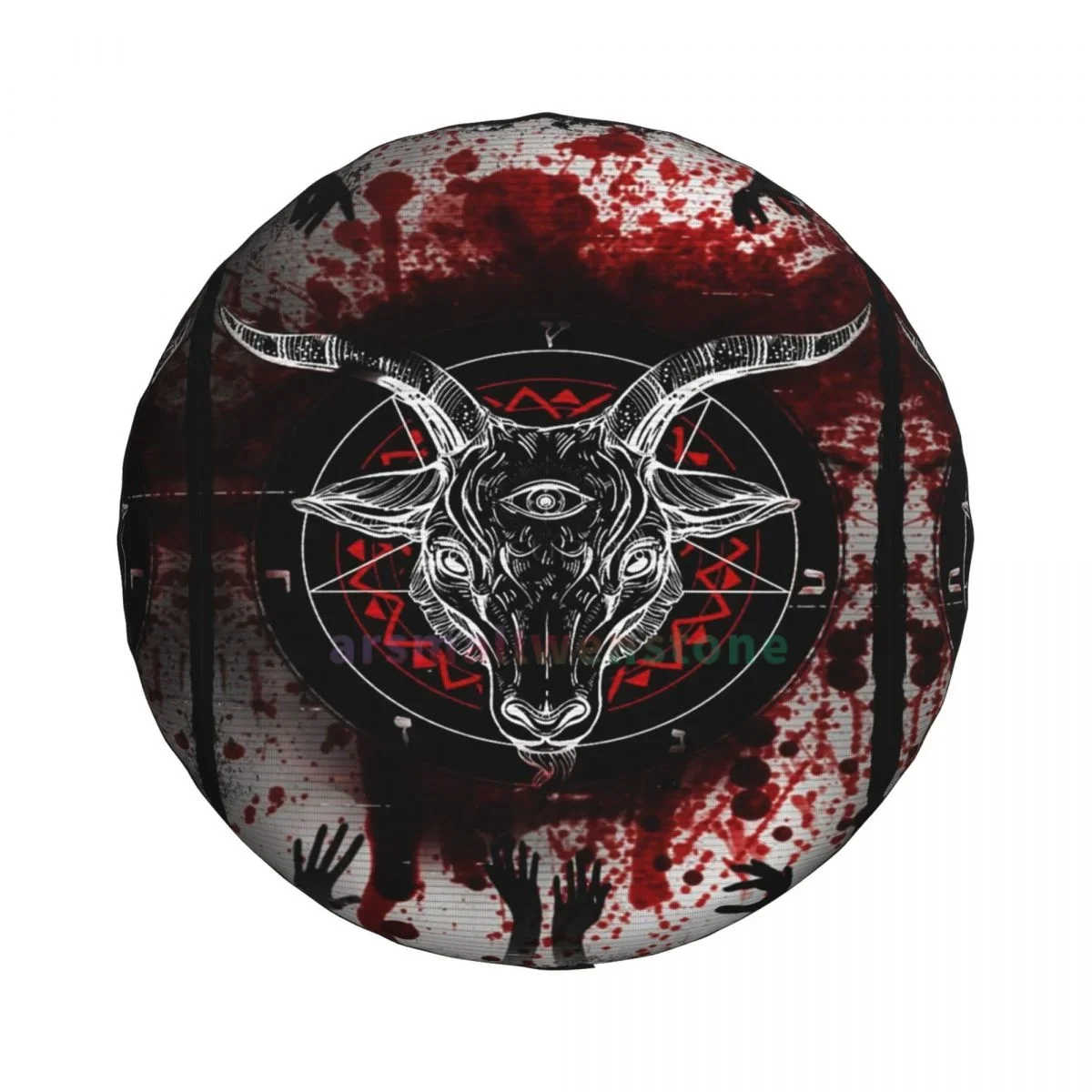 Goat Goth Anti-UV Tire Cover for Trailer RV SUV, Waterproof Spare Tire Cover with Anti-Fouling Coating, 14-17 Inch