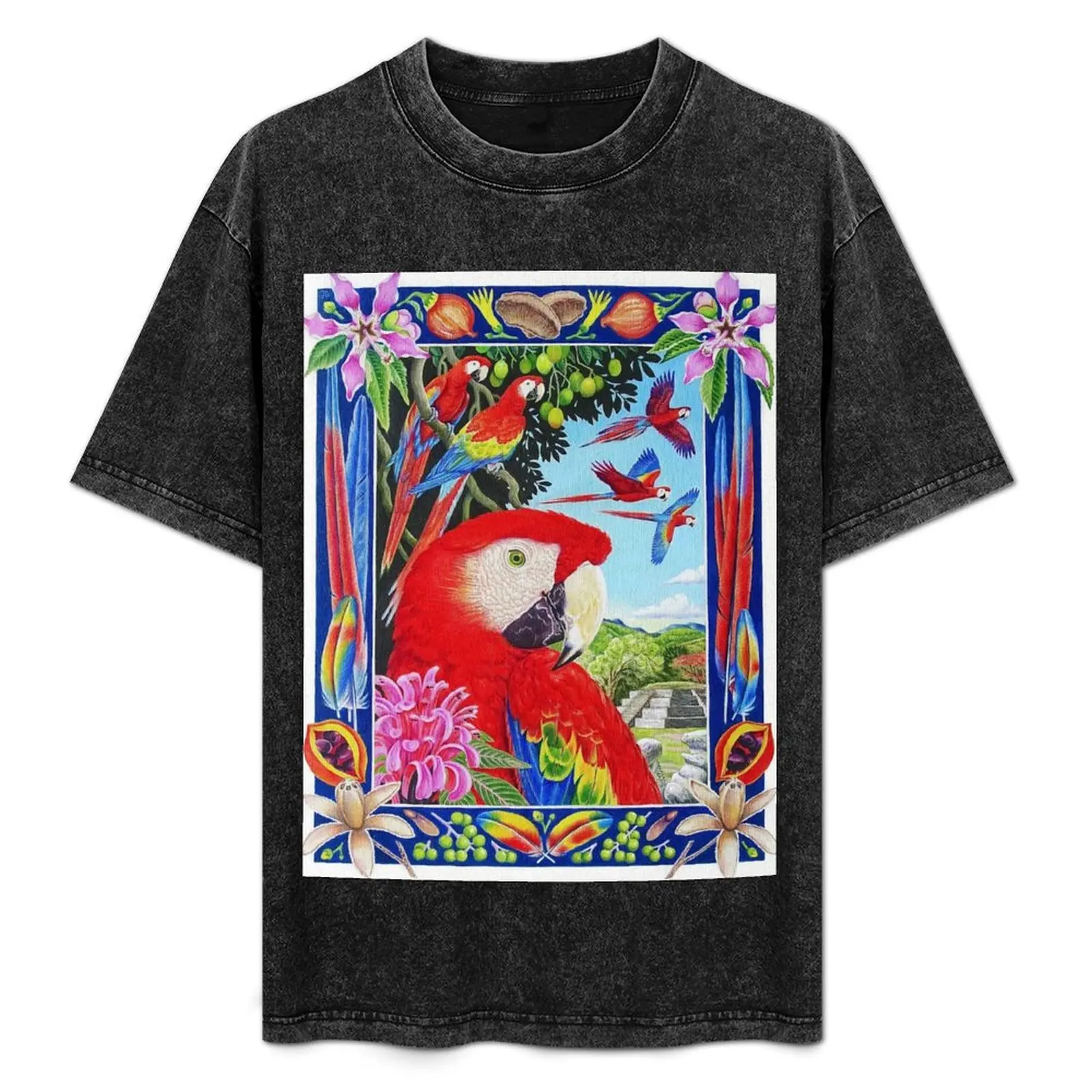 

Scarlet Macaws of Copan, Julia Page T-Shirt Sporty Breathable Short Sleeve T-Shirt