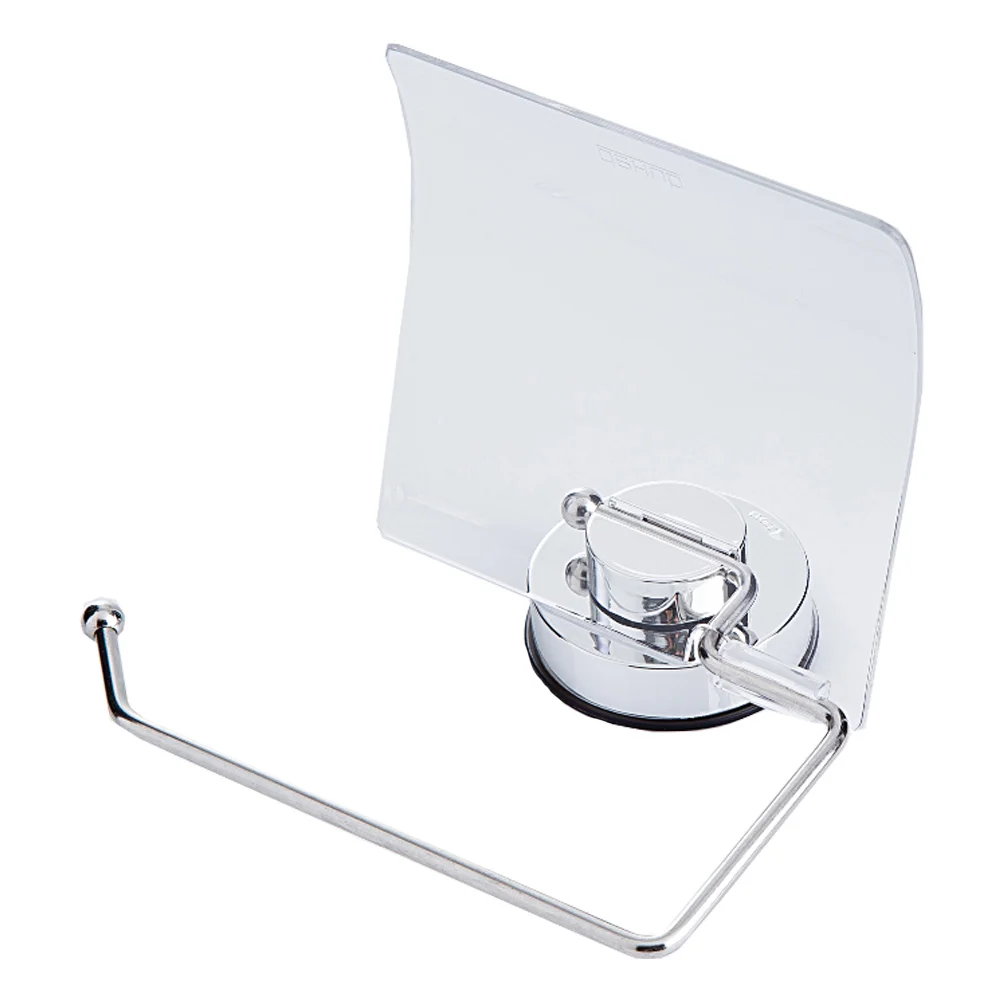 

1pc Suction Cup Tissue Box Stainless Steel Durable Waterproof Holder for Bathroom Kitchen Simple Design Long Lasting Use Napkin