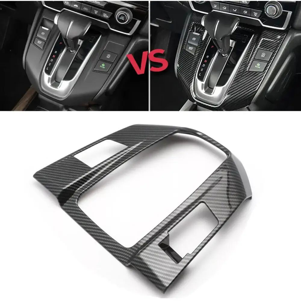 

For Honda CRV CR-V 2017-2020 LHD Carbon Fiber Car Console Gear Shift Box Panel Cover Trim Protector Accessories Decoration Auto
