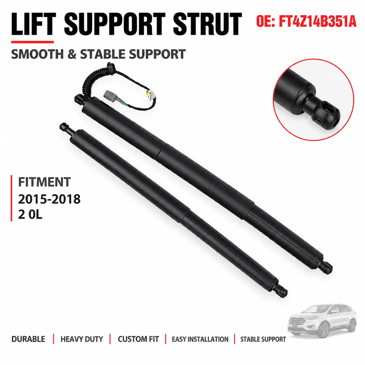 Electric Tailgate Strut for Ford Edge Sport Utility 2015-2018 2 0L Power Lift Support Trunk Liftgate Hatch Shock FT4Z14B351A