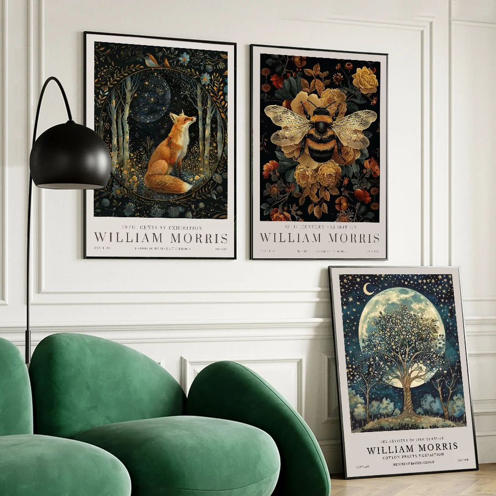 Neutral William Morris Whitepaper Poster HD Quality Poster Wall Art Painting Study Room Wall Decor