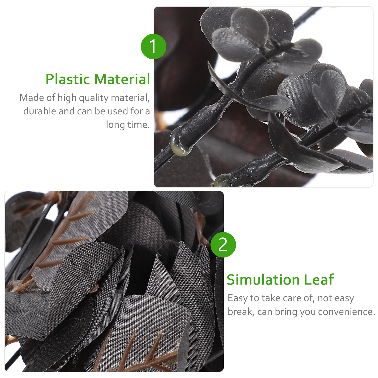 

3pcs Artificial Fake Eucalyptus Leaves Stems Plastic Branches for Home Wedding Decor Faux Green Plants Arrangement