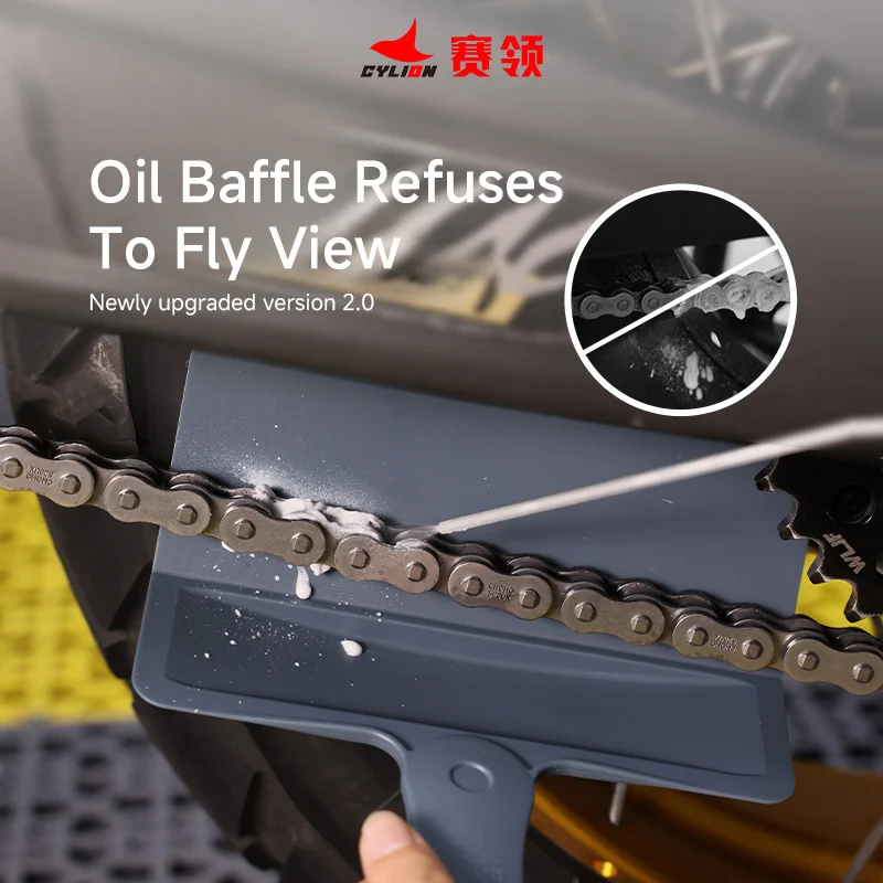 Upgrades Chain Lubrication Device Motorcycle Chain Grease Tool Long Lasting Oiler Baffle For Motorbike Fast Electric Bike Clean