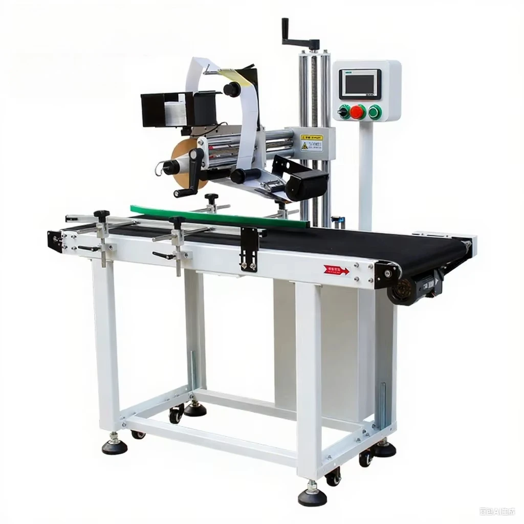 

Quality Assured Fully Automatic Large Bottle Labeling Machine Electric Type PLC Components Wood Case Small Labeling Unit