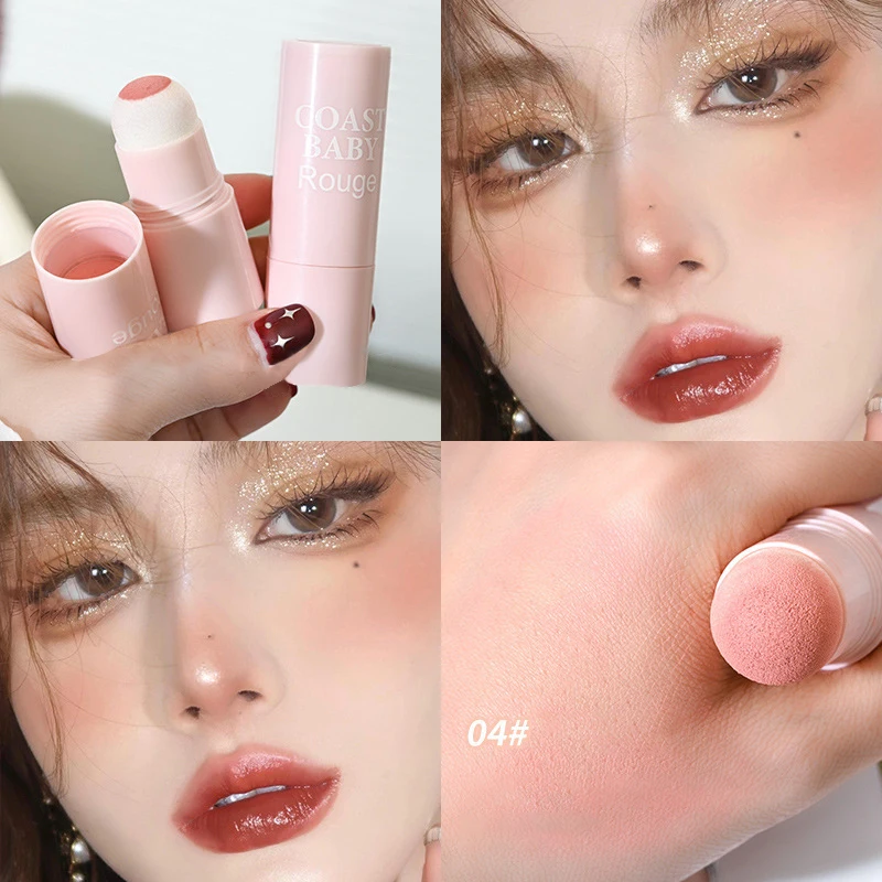 Zachte Mist Blush Stick Energiek Bouncy Koreaanse Stijl Verhelderend Tweeërlei gebruik Voor Lippen En Wangen Natuurlijke Kleur Vitaliteit Meisje Nieuw 2025