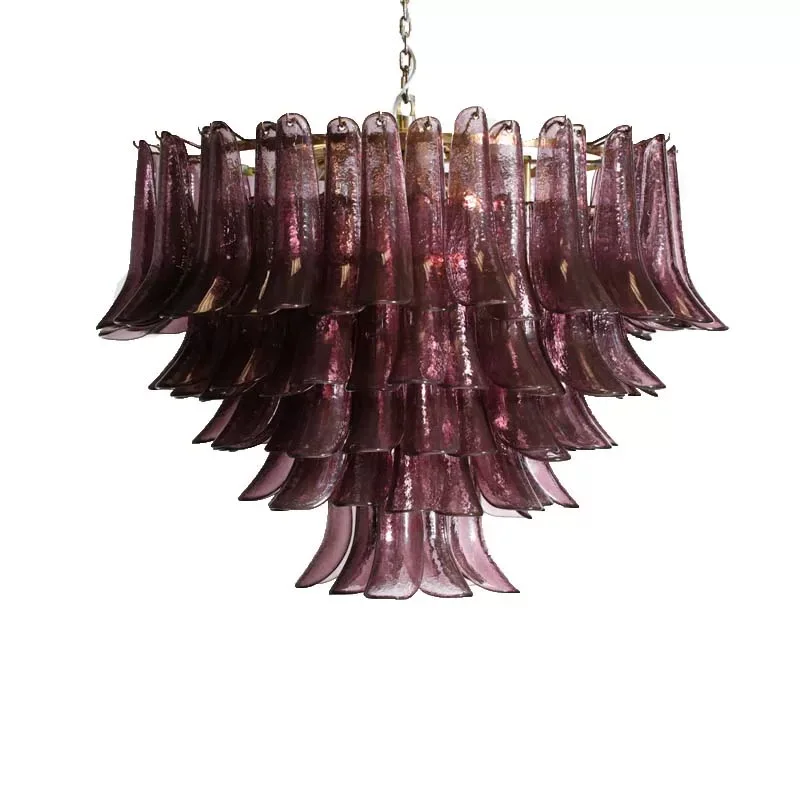 

Современная люстра с серебряной веткой, блеск из муранского стекла в форме подковы, подвесной светильник с регулируемой яркостью для столовой, декор для потолок