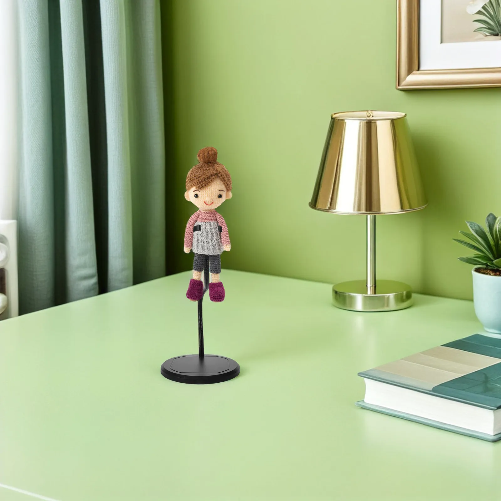 

Action Figure Display Stand Adjustable for 15-30Cm Bendable Flexible Round Base Poseable Character Figure Stand Collection