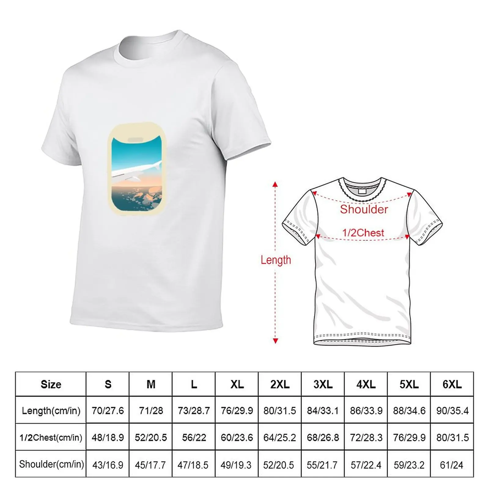 airplane window T-Shirt anime tshirt tshirts personalised mens big and tall t shirts