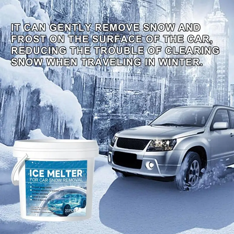 

20pc Car Effervescent Tablets Deicer Solid Cleaner Car Windscreen Cleaner Effervescent Tablet Ice Melt Auto Wiper Solid Cleaning