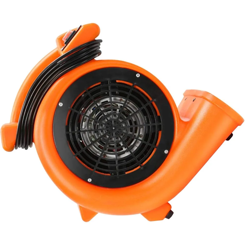 에어 무버 카펫 건조기 2단 속도 1/2 HP 산업용 바닥 팬 - 오렌지 카펫 건조 팬 바닥 블로워