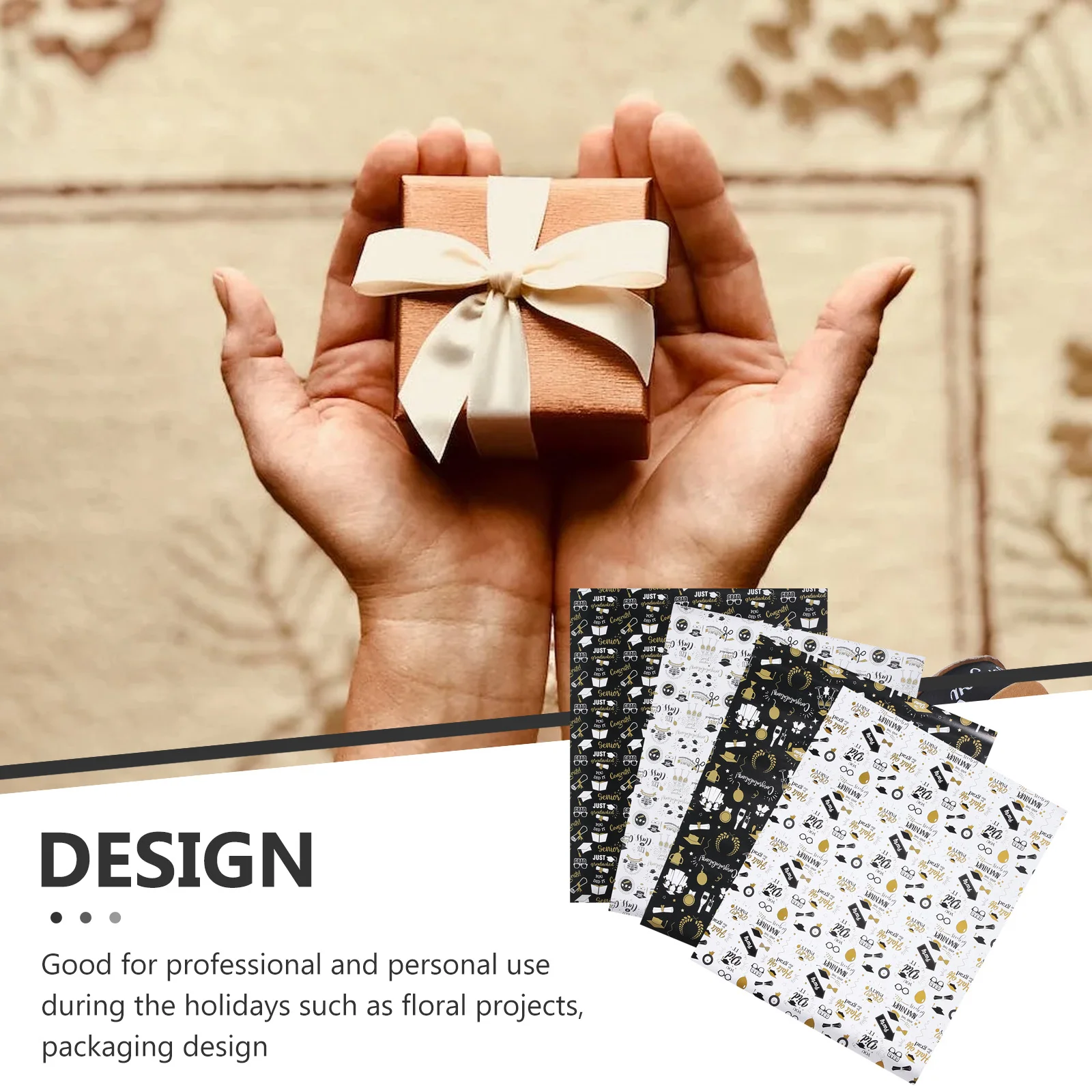 

4pcs 4 Pieces Gift Wrapping Glass Elegant Design Birthday Graduation DIY Craft Decorative Packaging