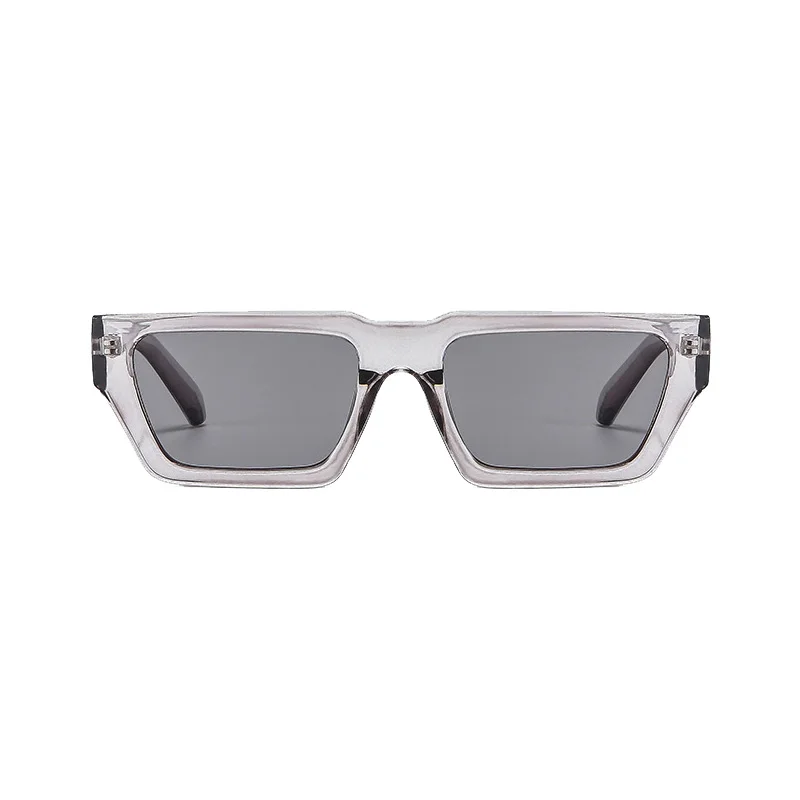 SHONEMES Square Sunglasses Stylish Men Women Shades Small Frame Outdoor UV400 Sun Glasses Clear Grey Tortoise for Unisex