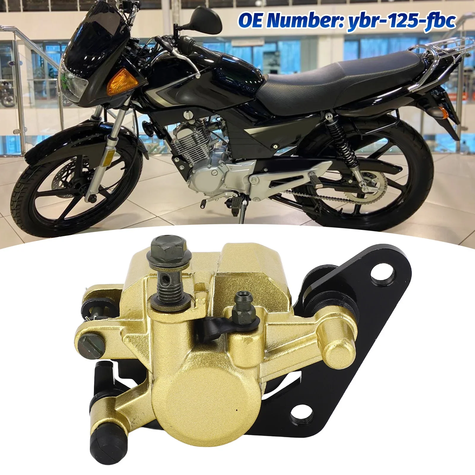 Pinza de freno delantero con pastilla de freno Ybr-125-fbc conjunto de pinza de freno delantero de seguridad mejorada de Metal para Yamaha YBR125 2007 a 2017