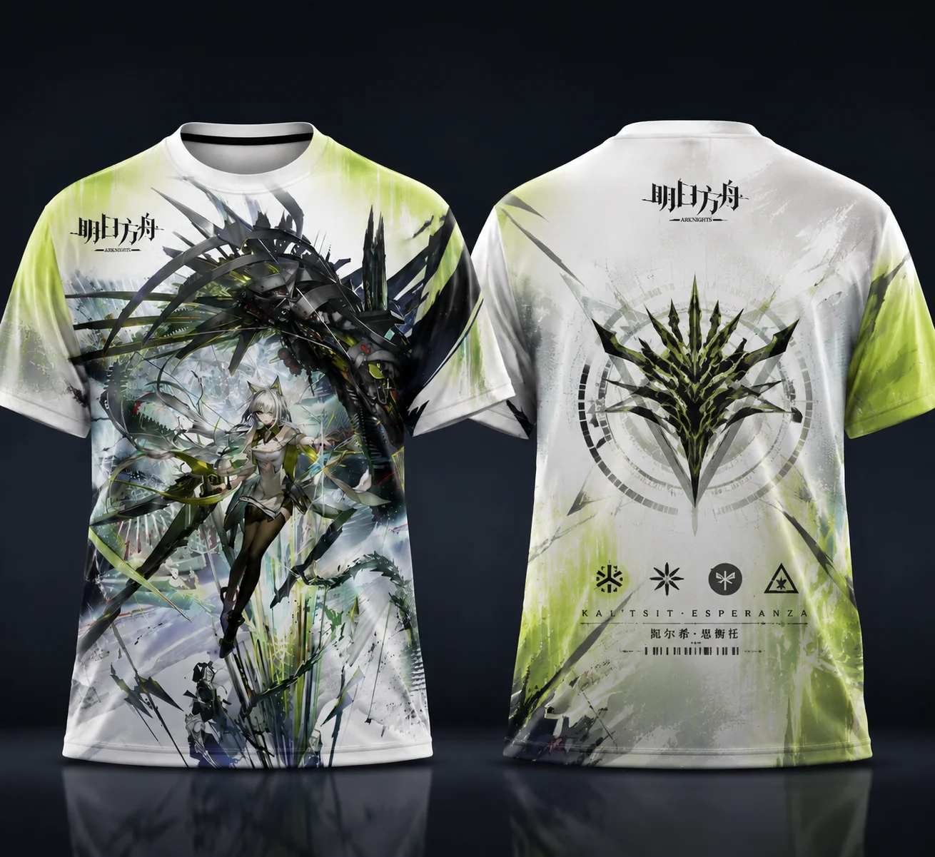 Y2K Casual Anime Short Sleeve T‑Shirt, Arknights W Character 3D Print Tee, Retro Gothic Game Merch, Polyester Casual Top For Men