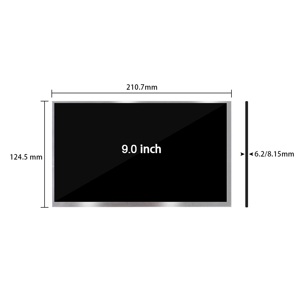 9 inch LCD  with HDMI controllers 1280*720 resolution 800 brightness LVDS 60pins car display AV090HDM-N13