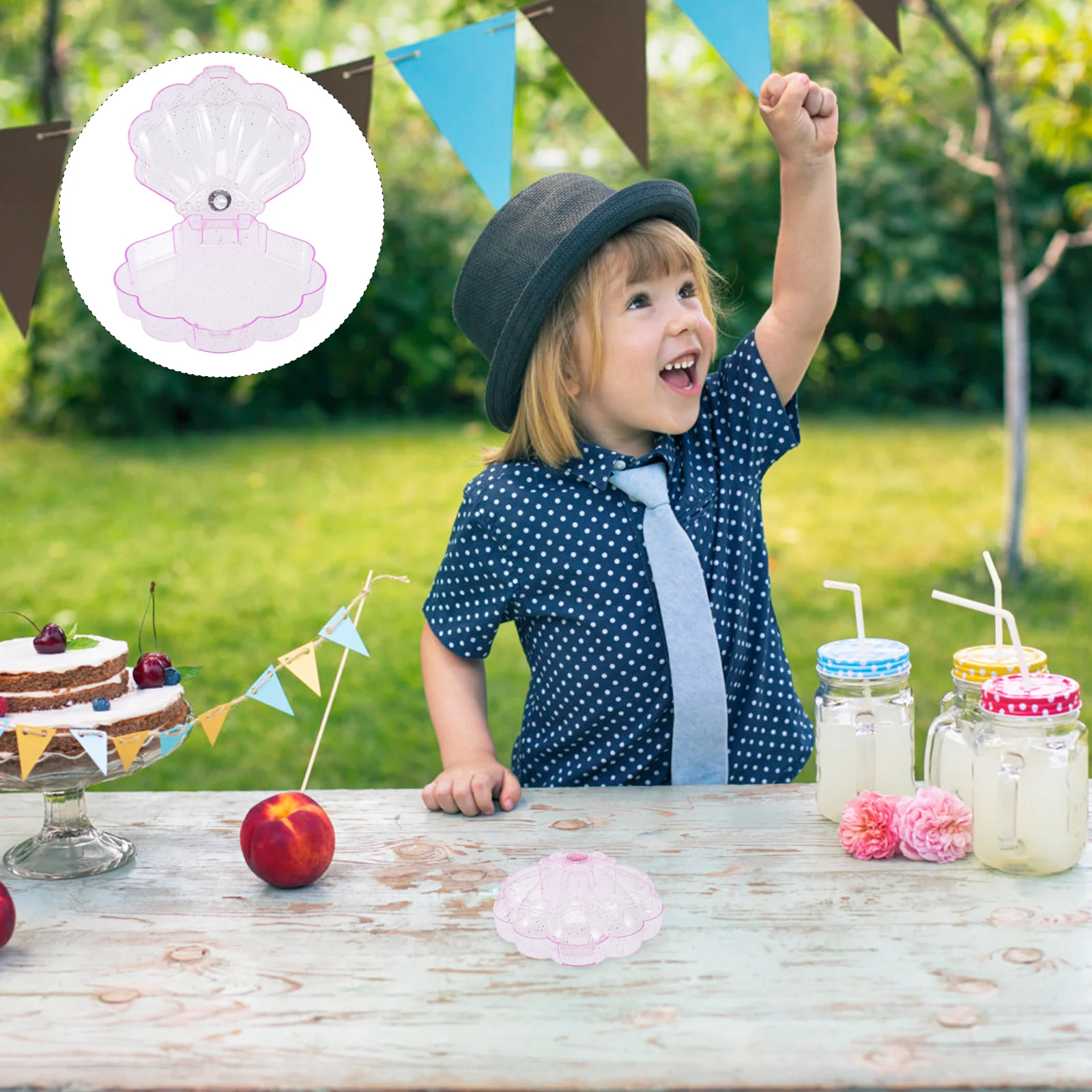 

4pcs Shell Shaped Jewelry Boxes Clear Lightweight Durable Ps Storage For Candies Chocolates Hairpins Diy Treat Gift Box