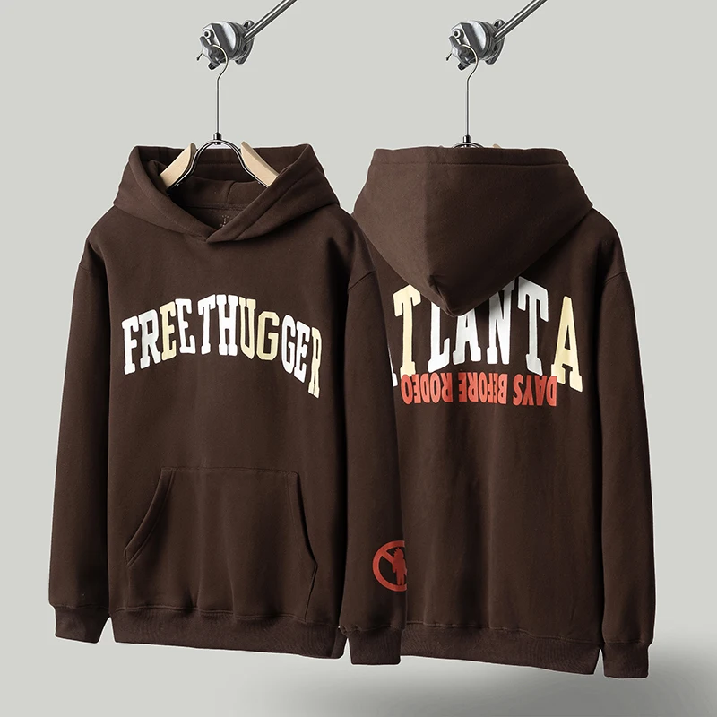 

Cactus Jack Hoodie High Street Hip-hop Loose Foam Print Fleece Hoodie for Men Women