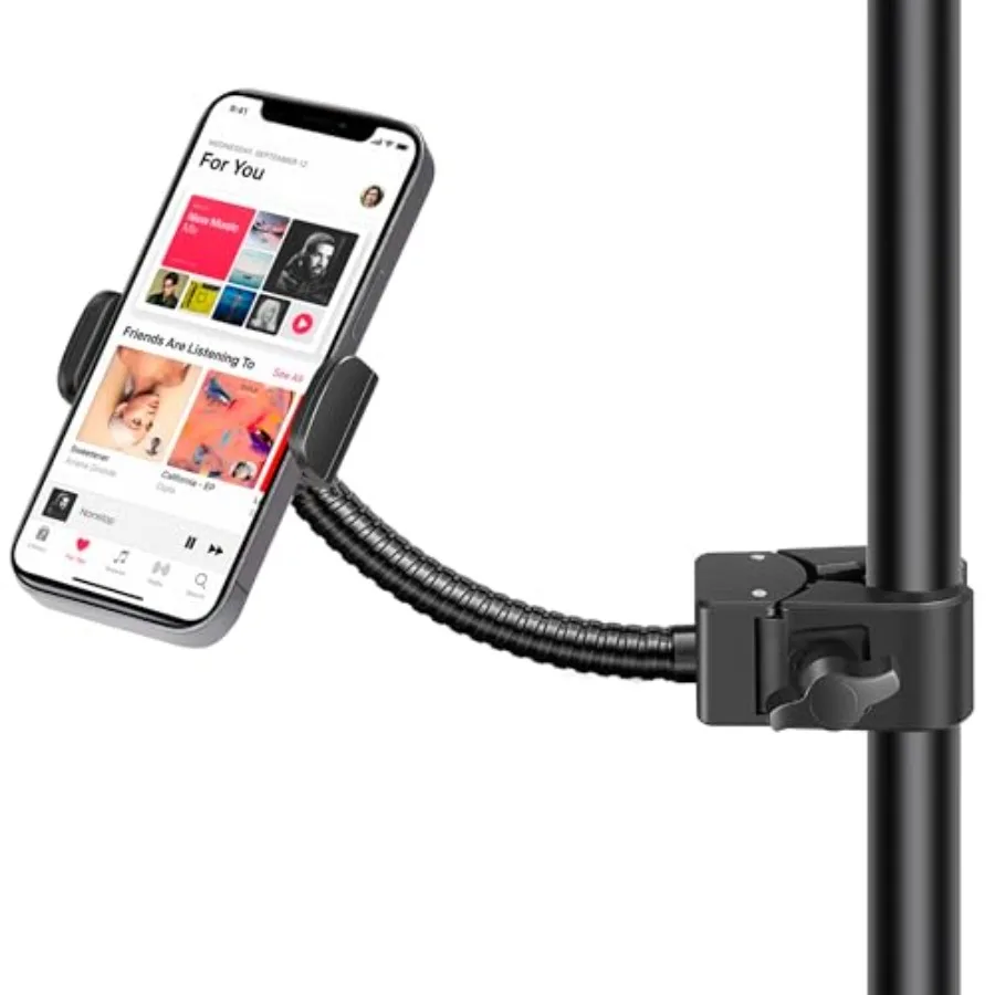 

InnoGear подставка для микрофона, держатель для телефона ible, зажим для крепления на гибкой стойке для микрофона, трубки, музыкальные аксессуары для iPhone 16 1